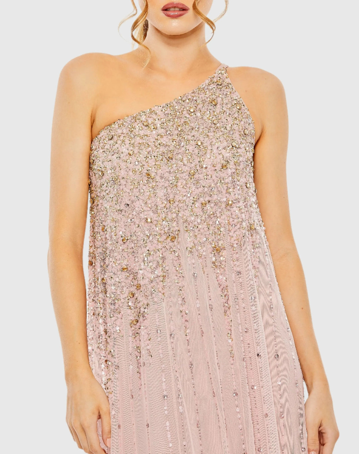 Women's Pink Evening Dress One Shoulder for Evening & Special Occasions