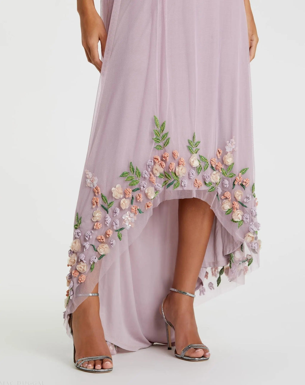 Women's Purple Dress One Shoulder - Red Sequin Floral