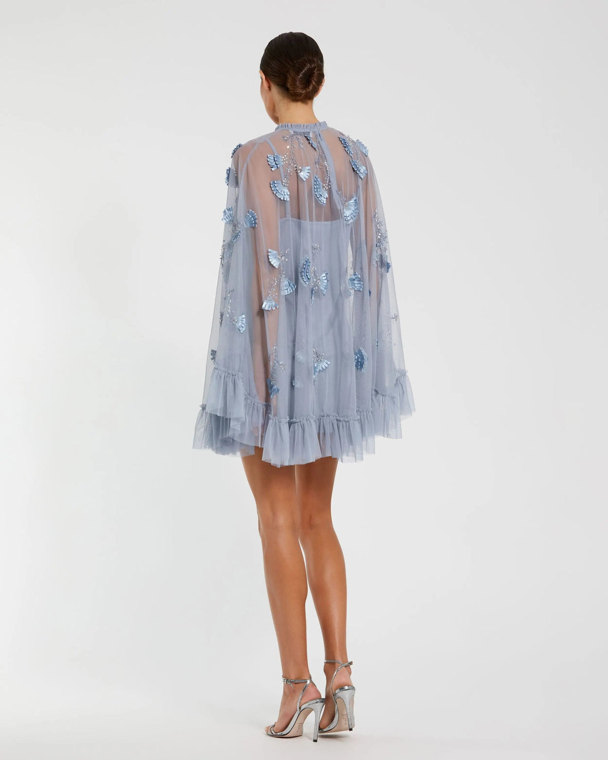 Women's Blue Dress - Blue Satin Sequin