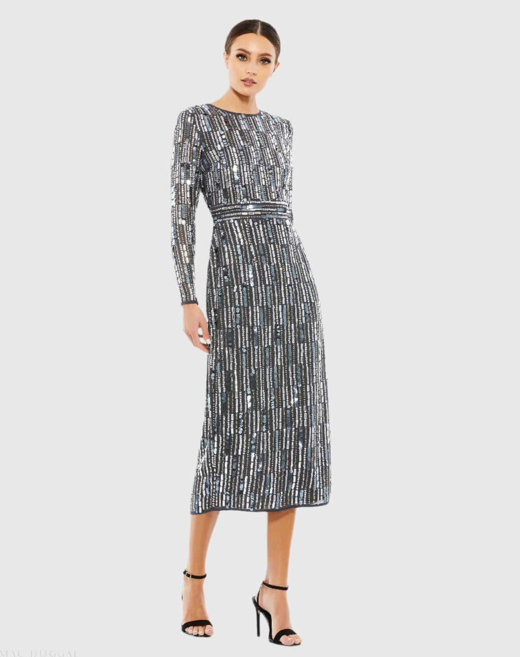 Women's Gray Dress - Gray Sequin