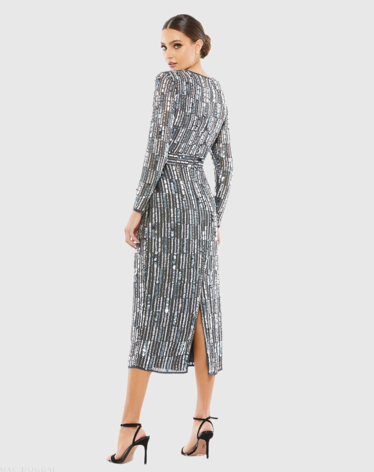 Women's Gray Dress - Gray Sequin