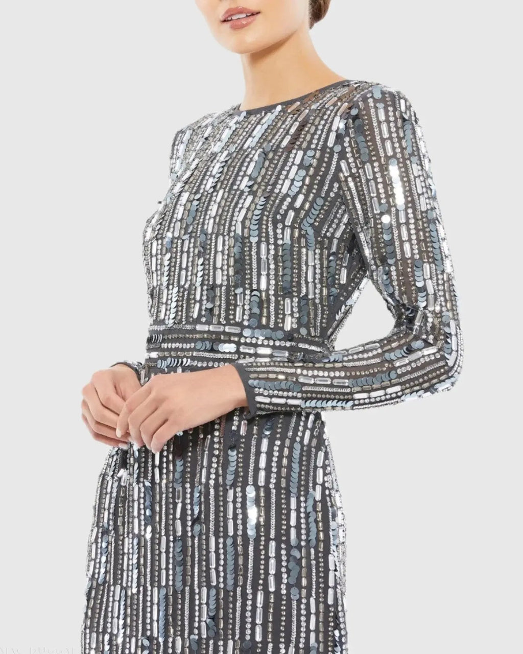 Women's Gray Dress - Gray Sequin