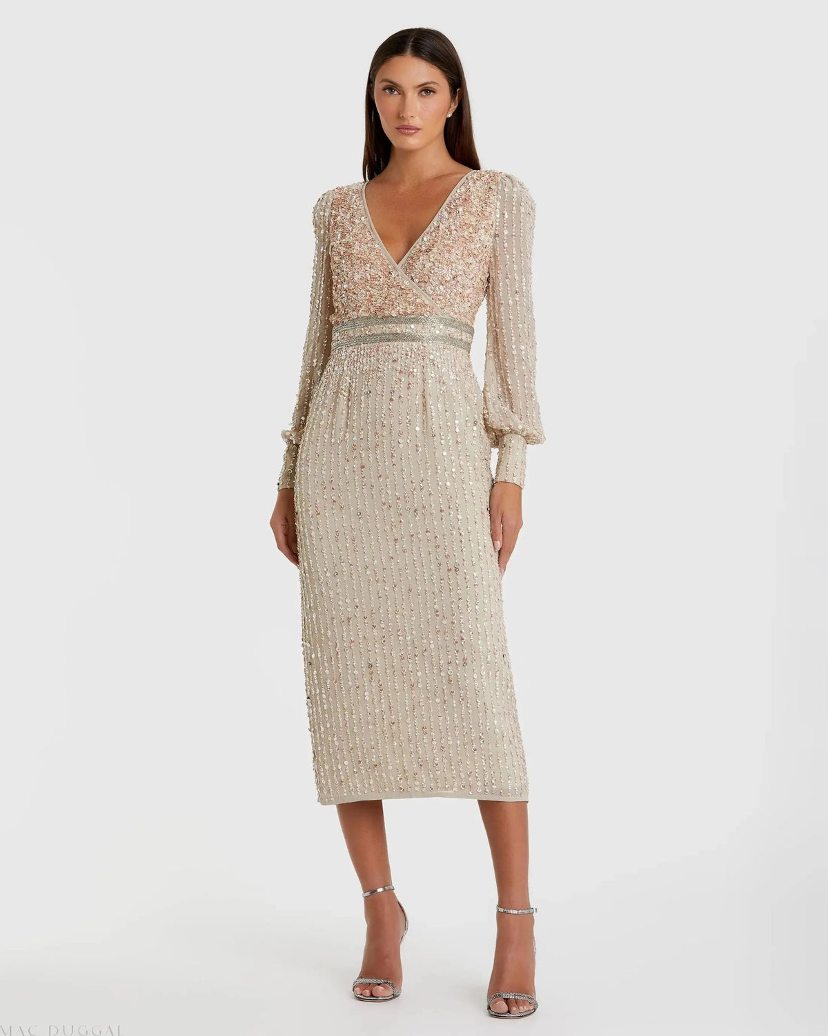 Women's Dress Sequin - Bishop Sleeve