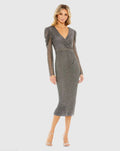 Women's Dress - Puff Sleeve - Over Puff Sleeve