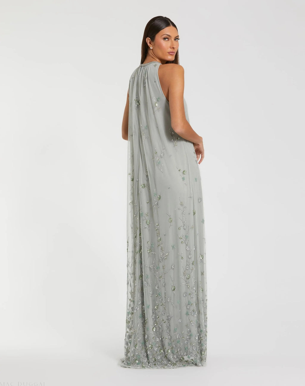 Women's Green Dress Floral - Green Sequin Halter