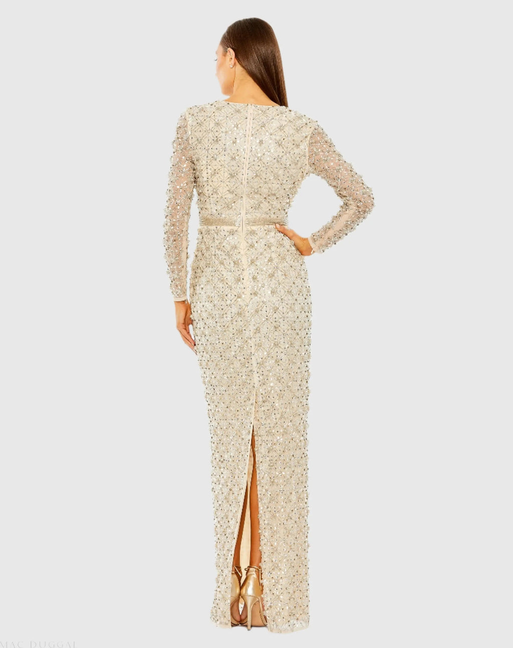Women's Gold Dress - 93827 Champagne