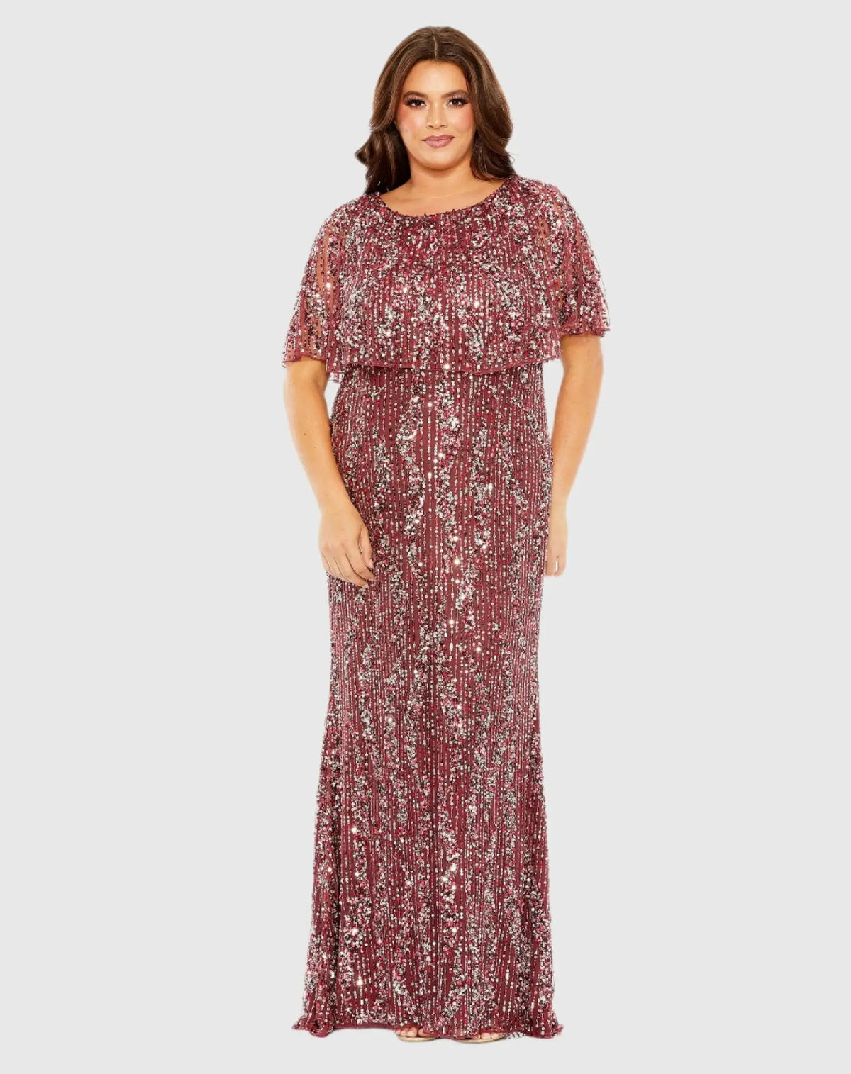 Women's Dress - With Cape - Gown With Cape