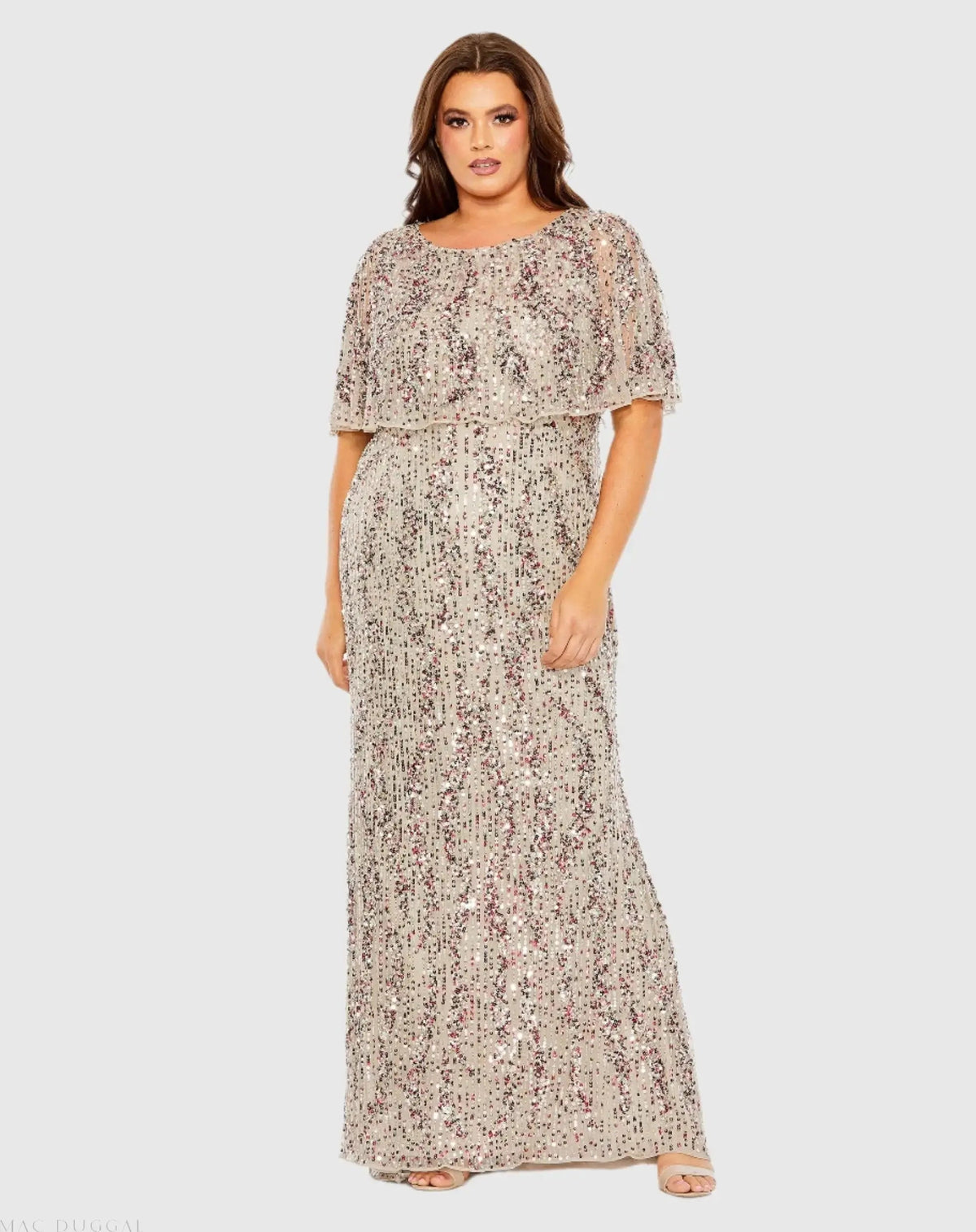 Women's Dress - With Cape - Gown With Cape
