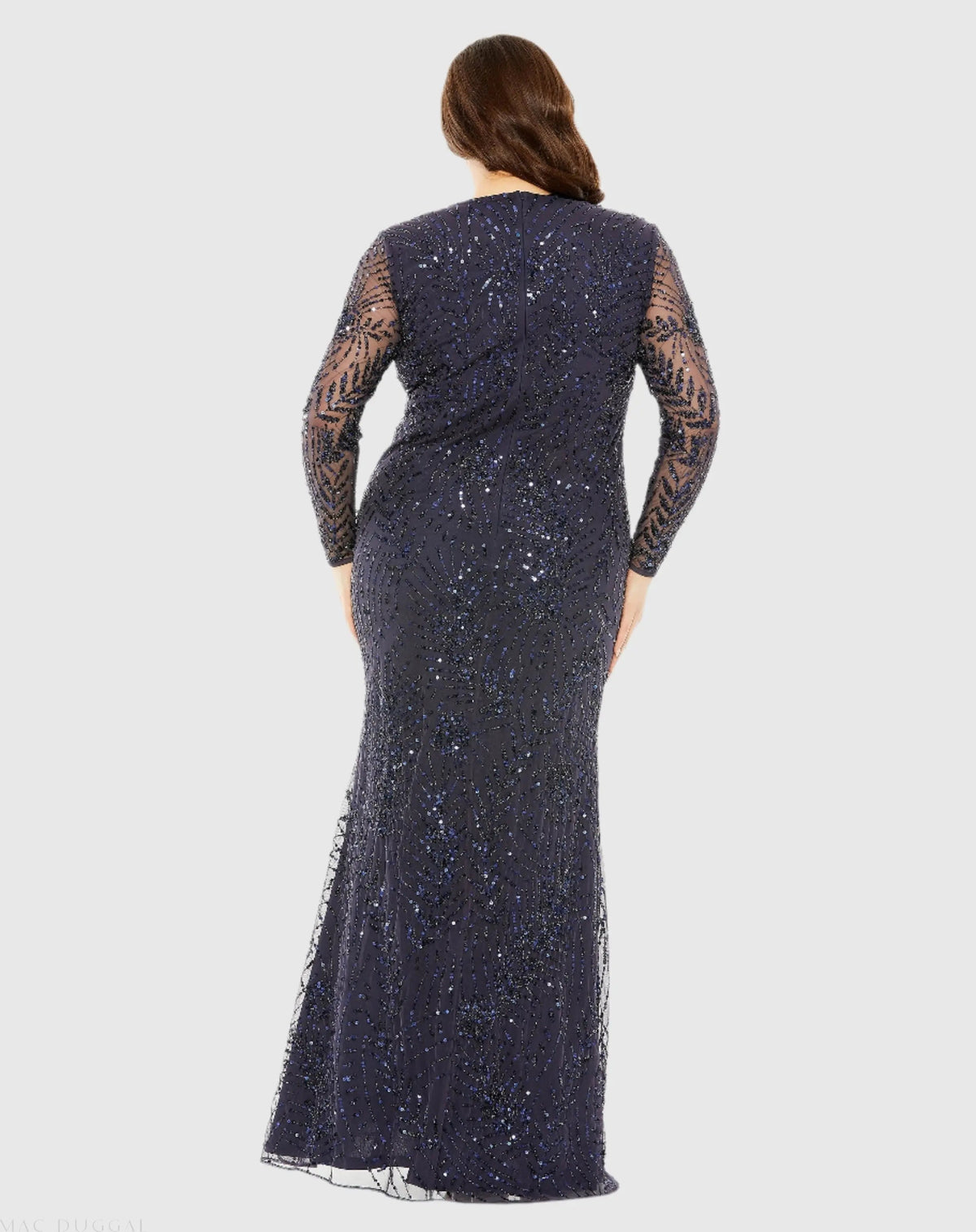 Women's Navy Dress - Navy Sequin Mesh