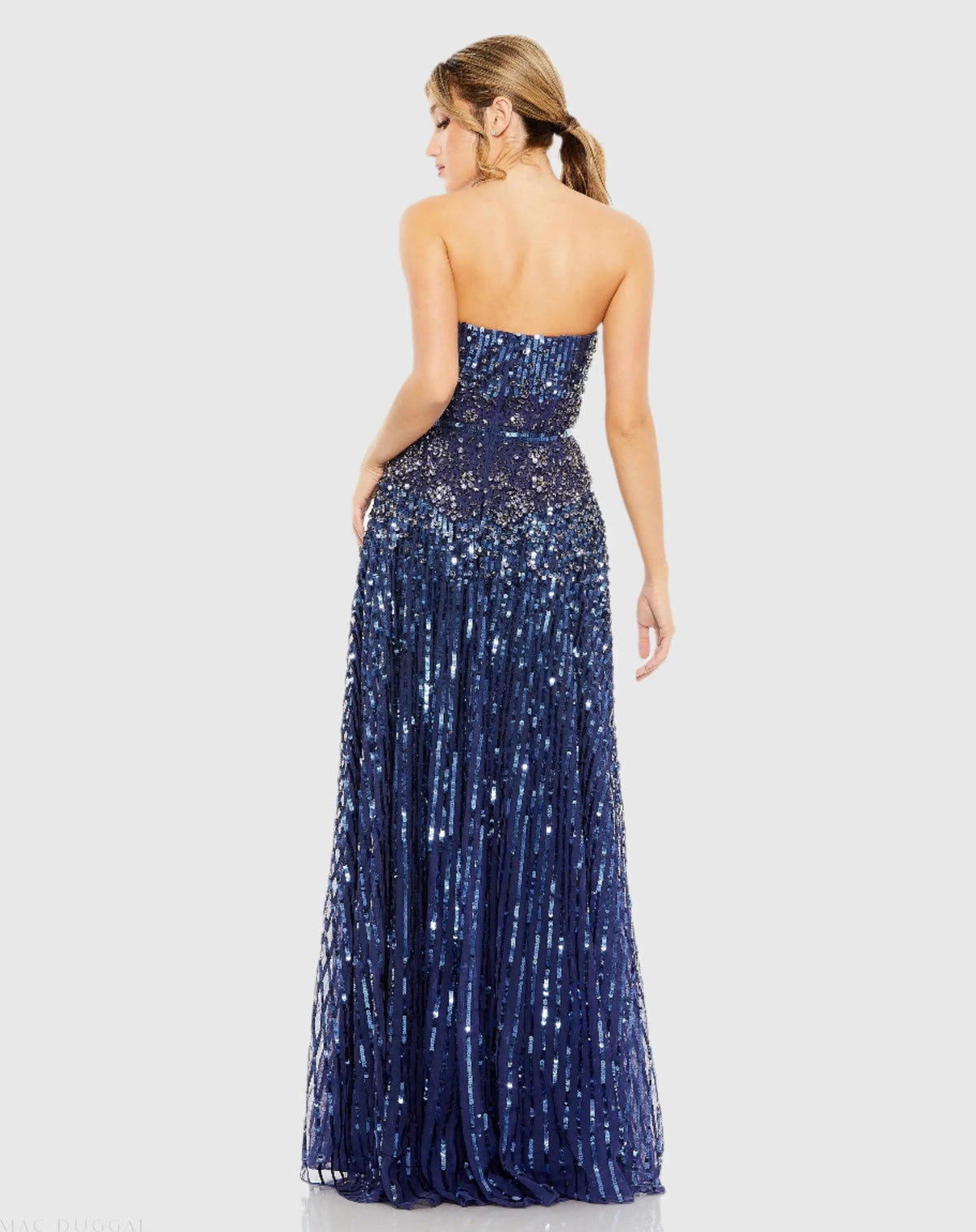 Women's Navy Dress Strapless
