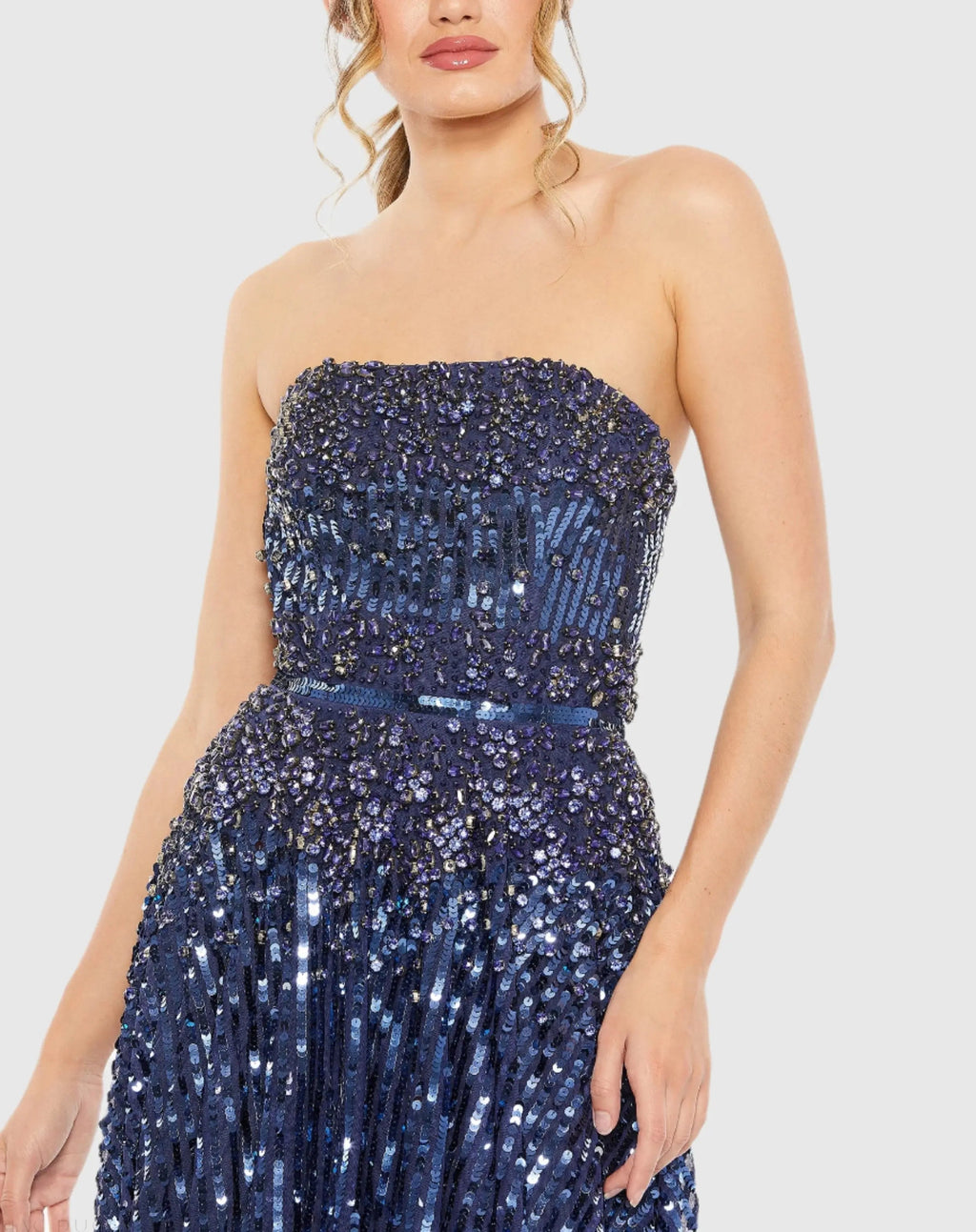 Women's Navy Dress Strapless