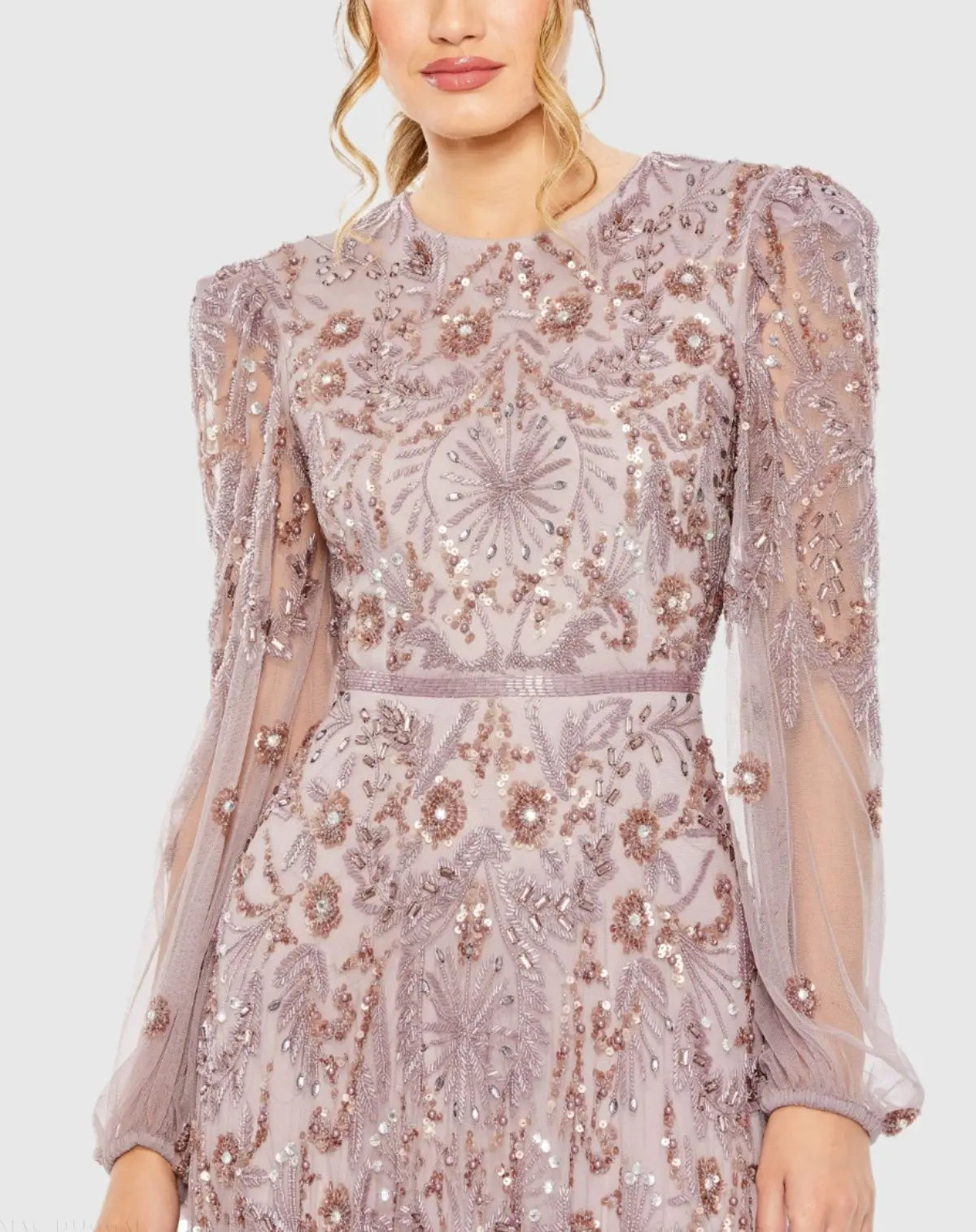 Women's Purple Dress - Red Sequin Mesh
