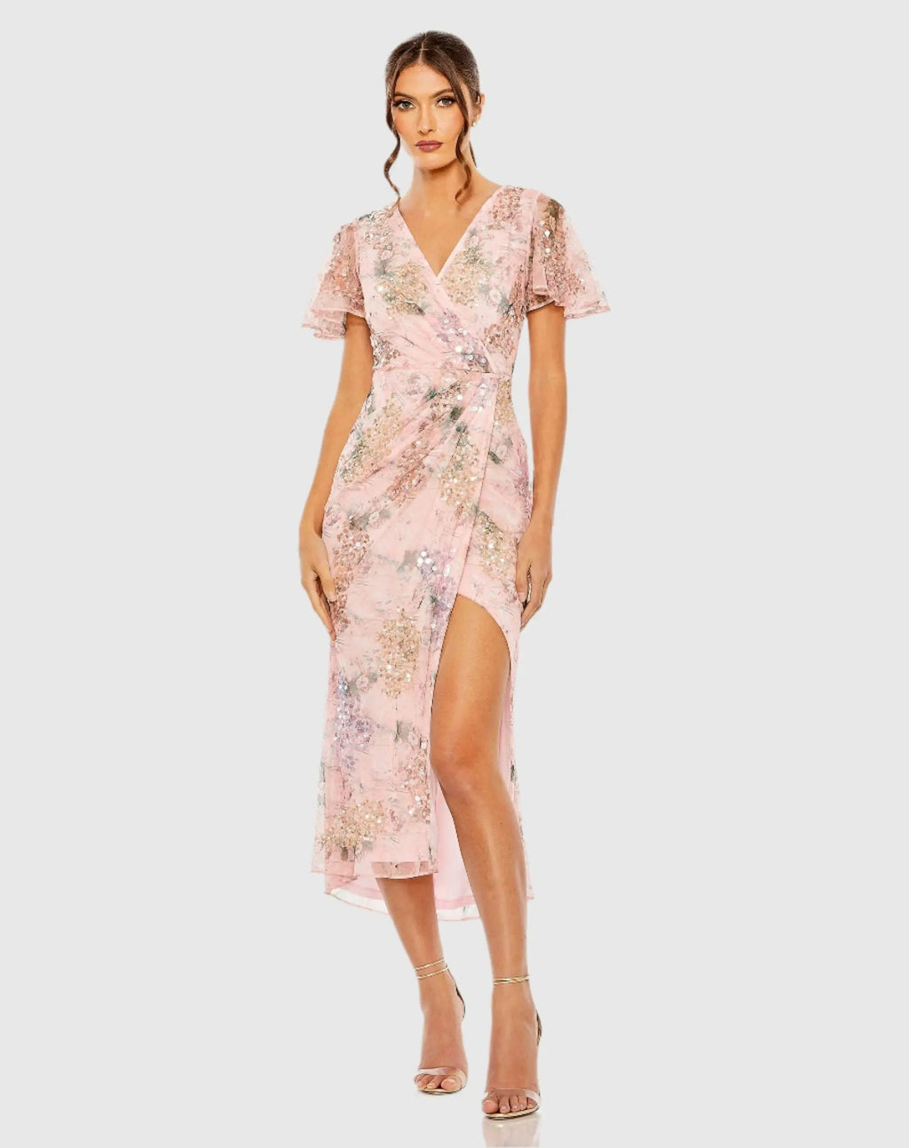 Women's Pink Midi Dress - 93949