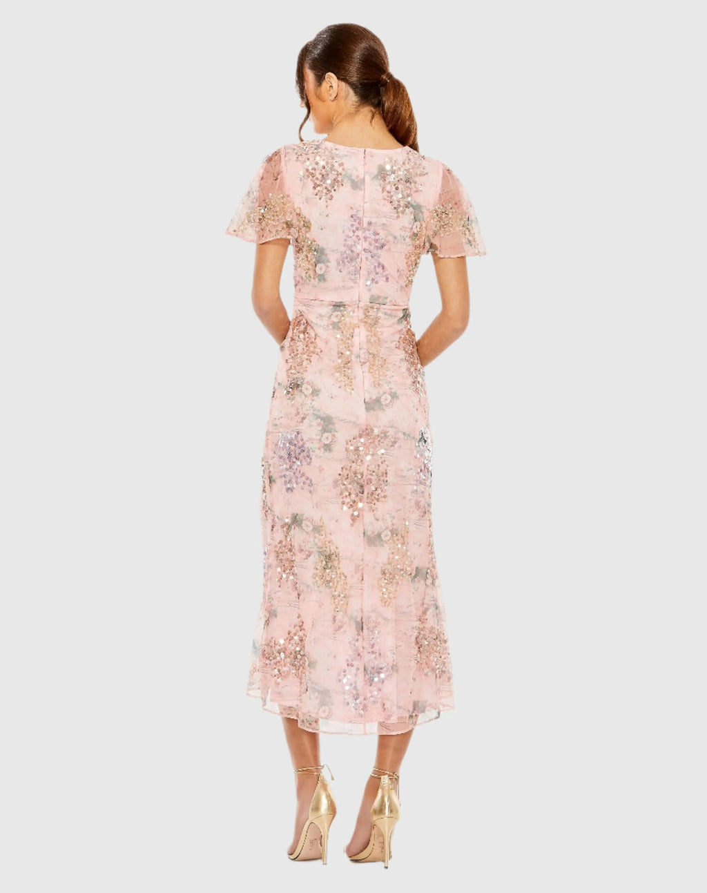 Women's Pink Midi Dress - 93949