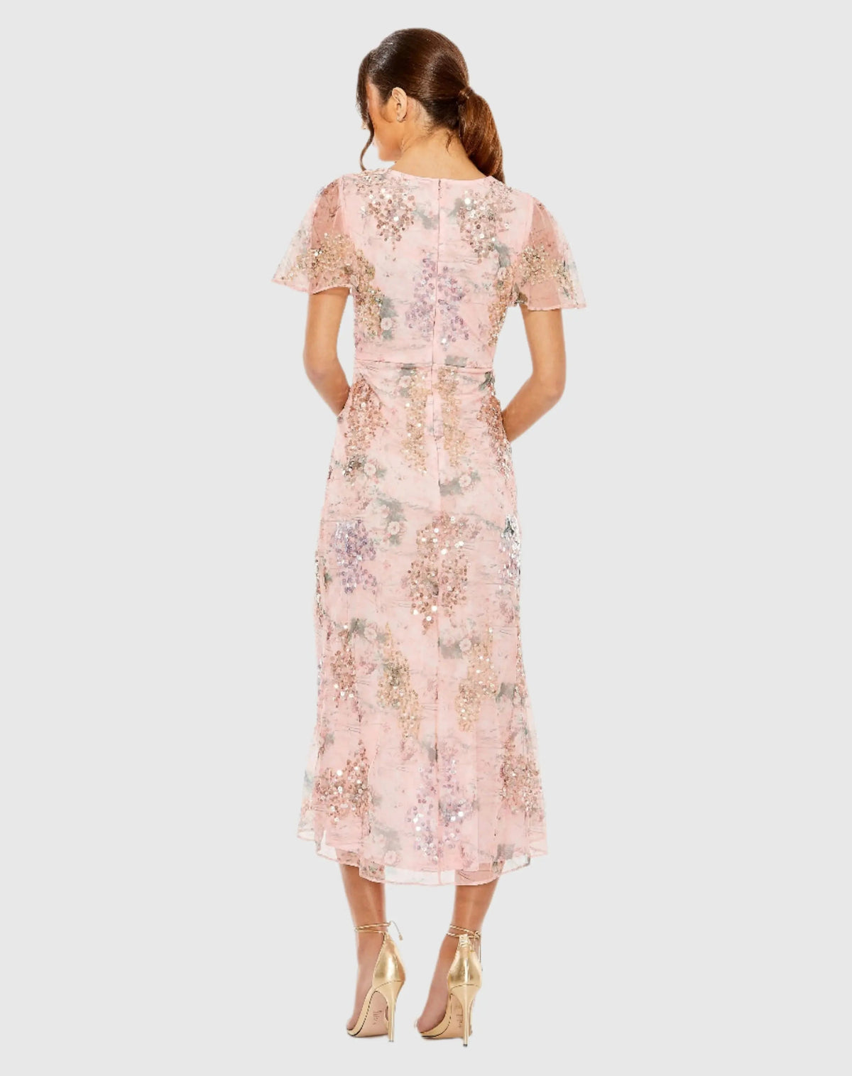 Women's Pink Midi Dress - 93949