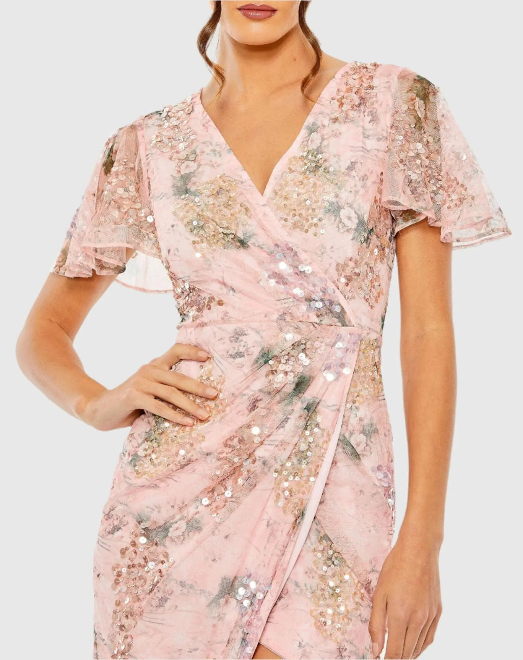 Women's Pink Midi Dress - 93949