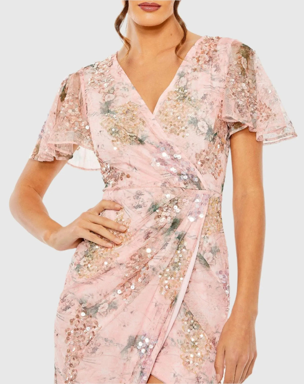 Women's Pink Midi Dress - 93949