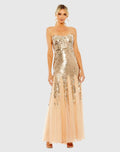 Women's Dress Sequin Sleeveless - Strapless Mesh