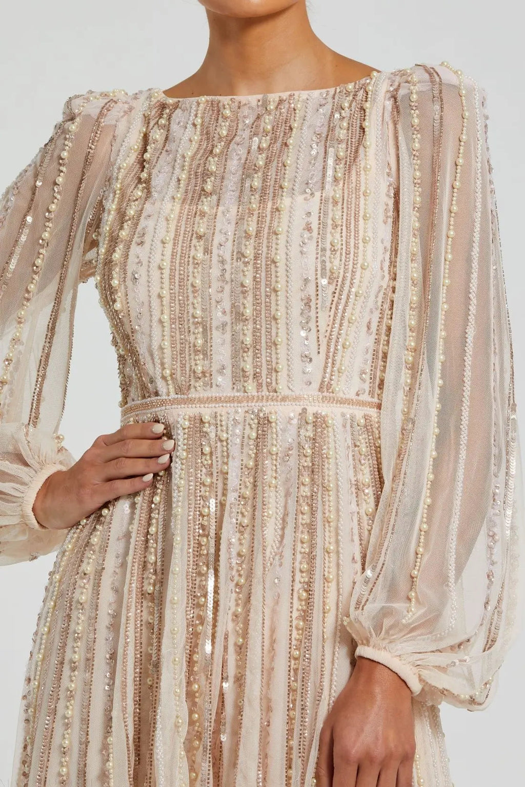 Women's Pink Dress - Black Sequin Mesh