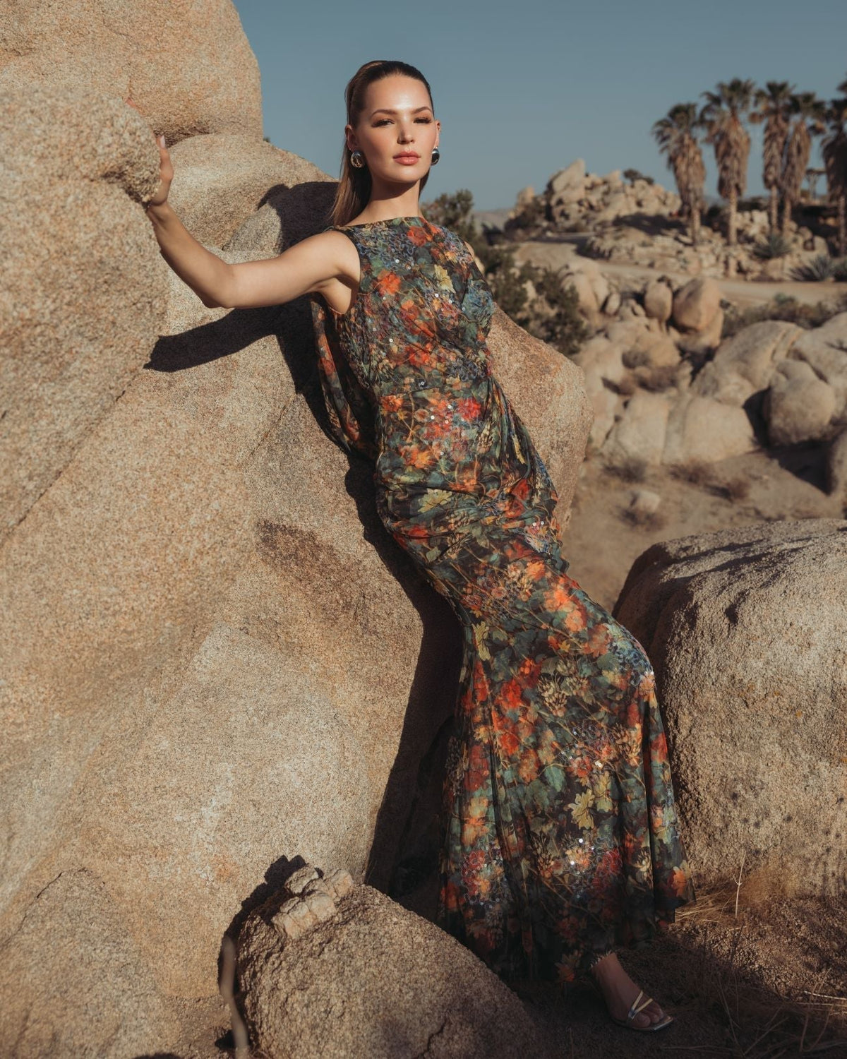 Women's Dress Floral - Sequin Ruched