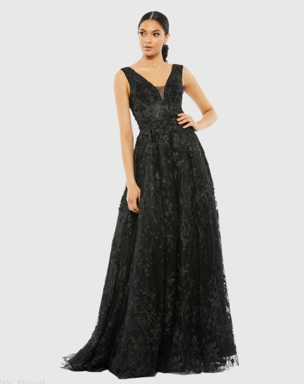 Women's Black Dress Floral - A20131 Black
