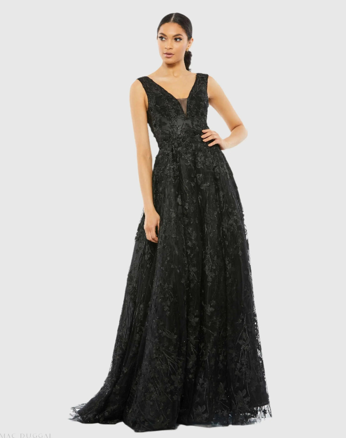 Women's Black Dress Floral - A20131 Black