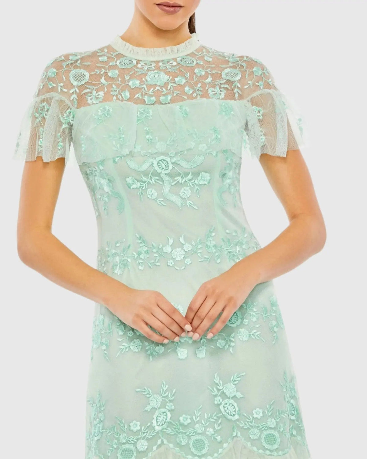 Women's Green Midi Dress - Green Sequin