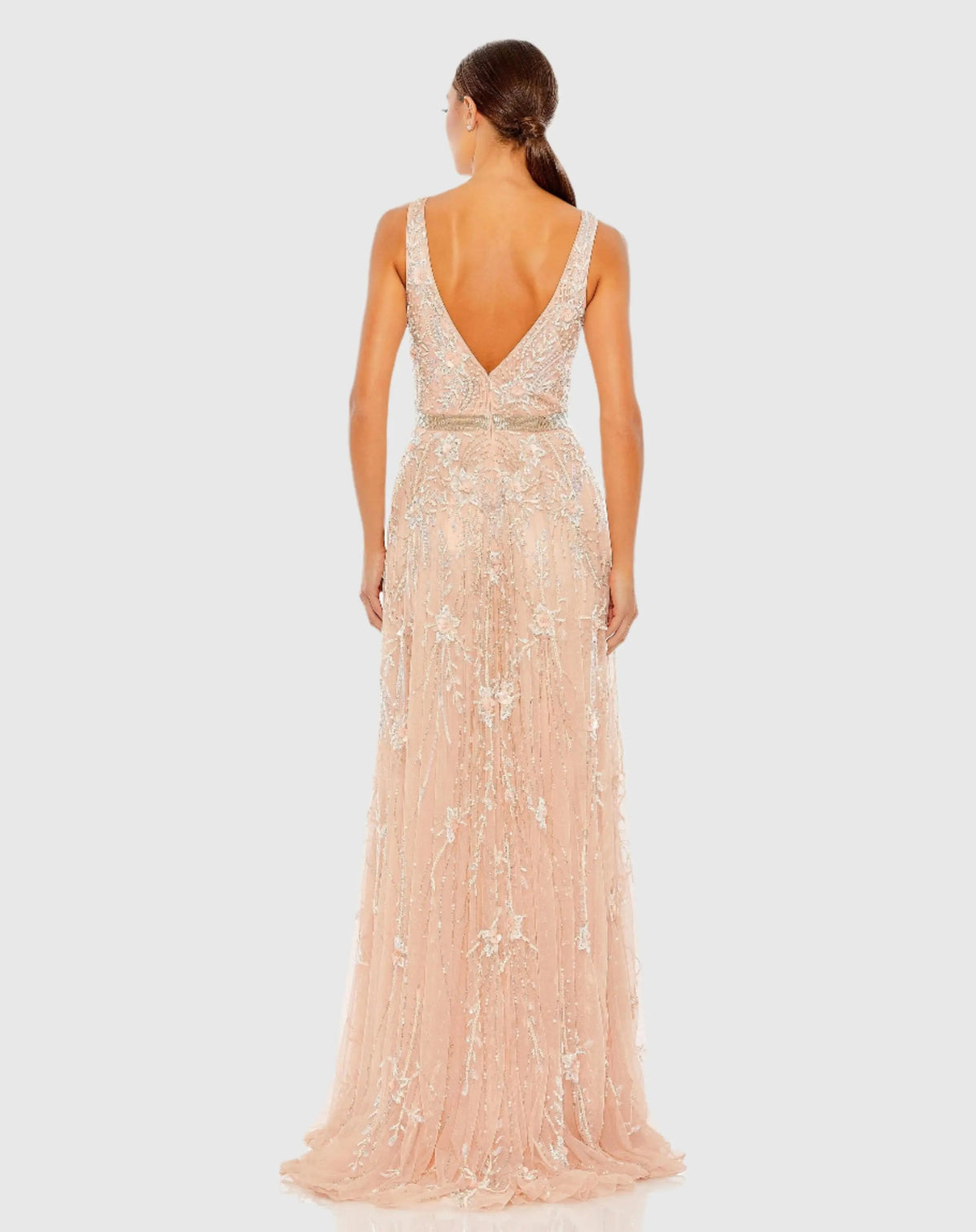 Women's Pink Dress Sleeveless - Black Sequin