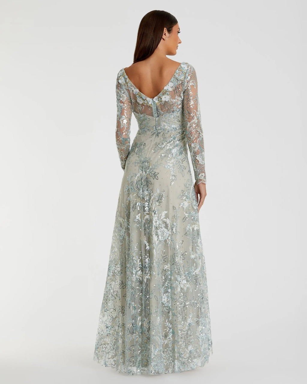 Women's Green Dress Floral - Green Sequin