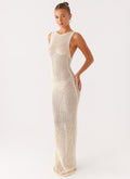 Beach House Crochet Maxi Dress - White