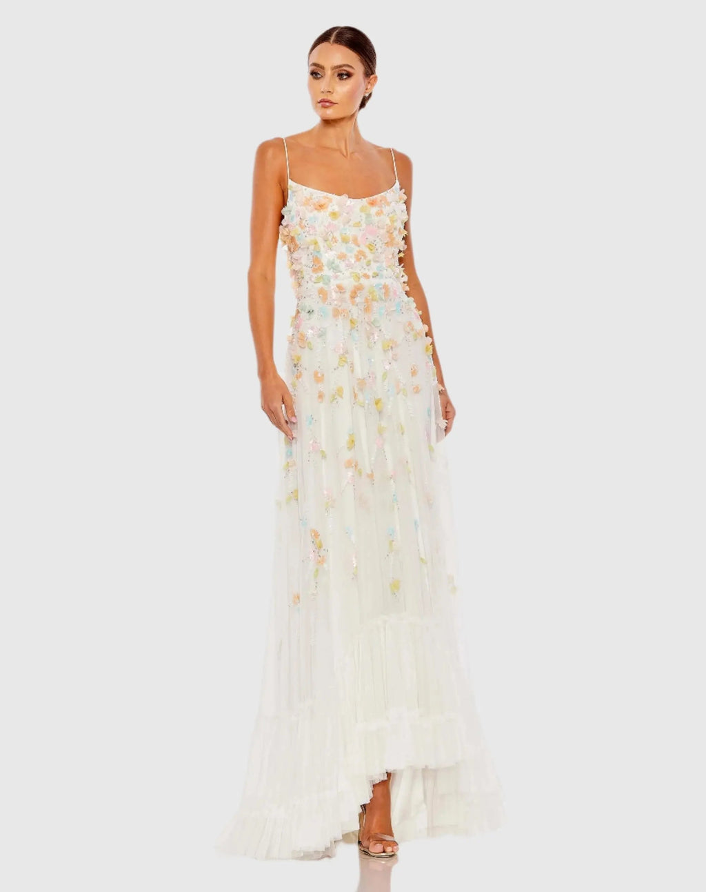 Women's White Dress Lace - White Sequin Floral