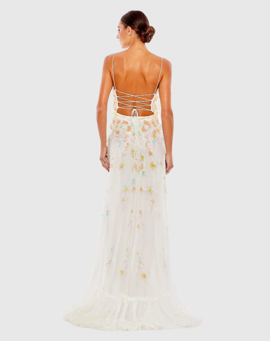 Women's White Dress Lace - White Sequin Floral