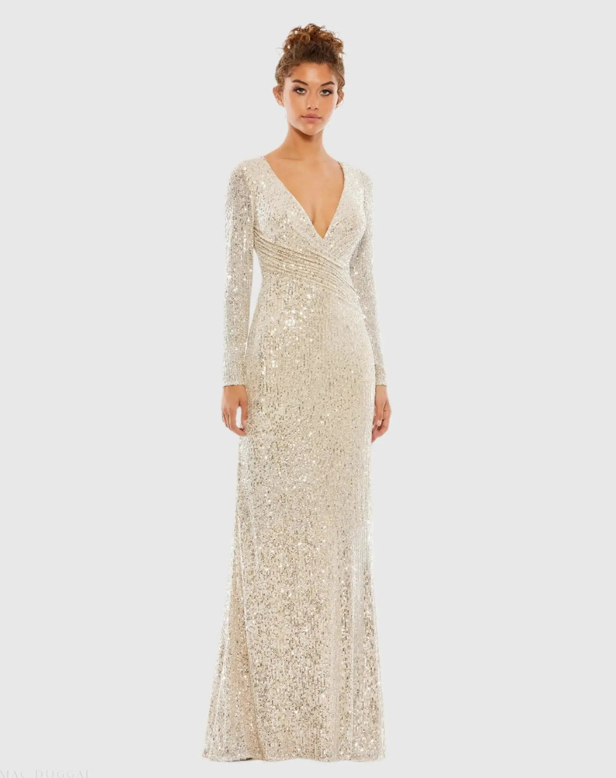 Women's Beige Dress Sequin - Beige