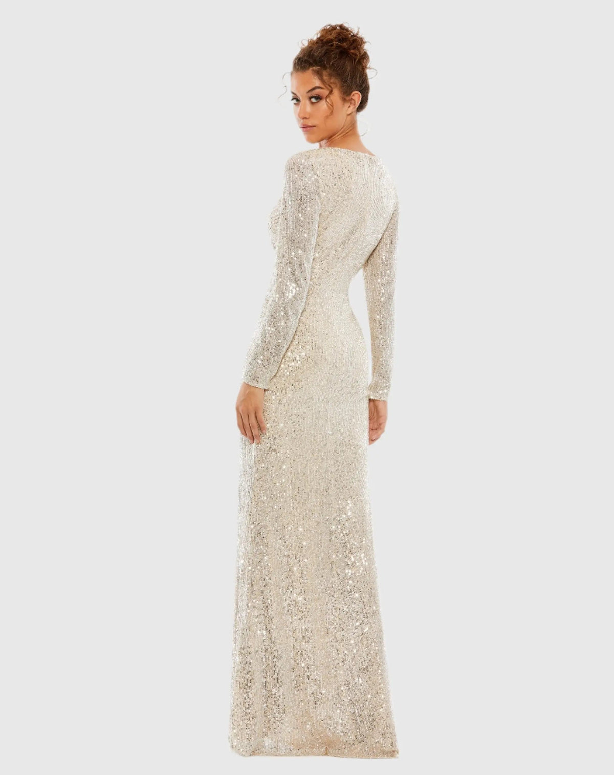 Women's Beige Dress Sequin - Beige