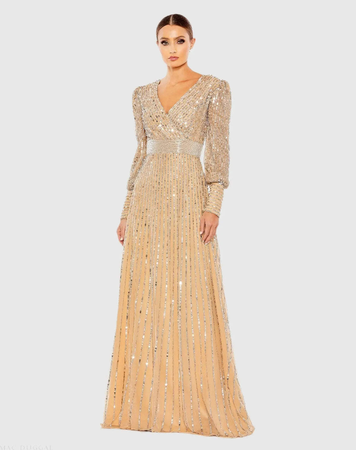 Women's Dress Sequin - Gown 1 - Sleeve Gown 1