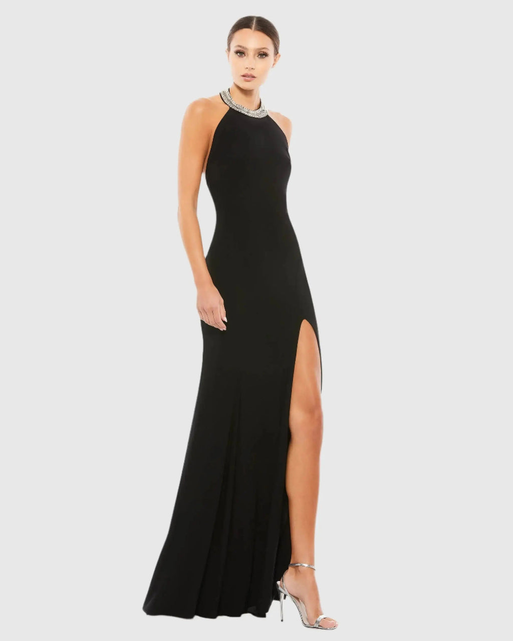 Women's Dress Halter - Jersey Gown