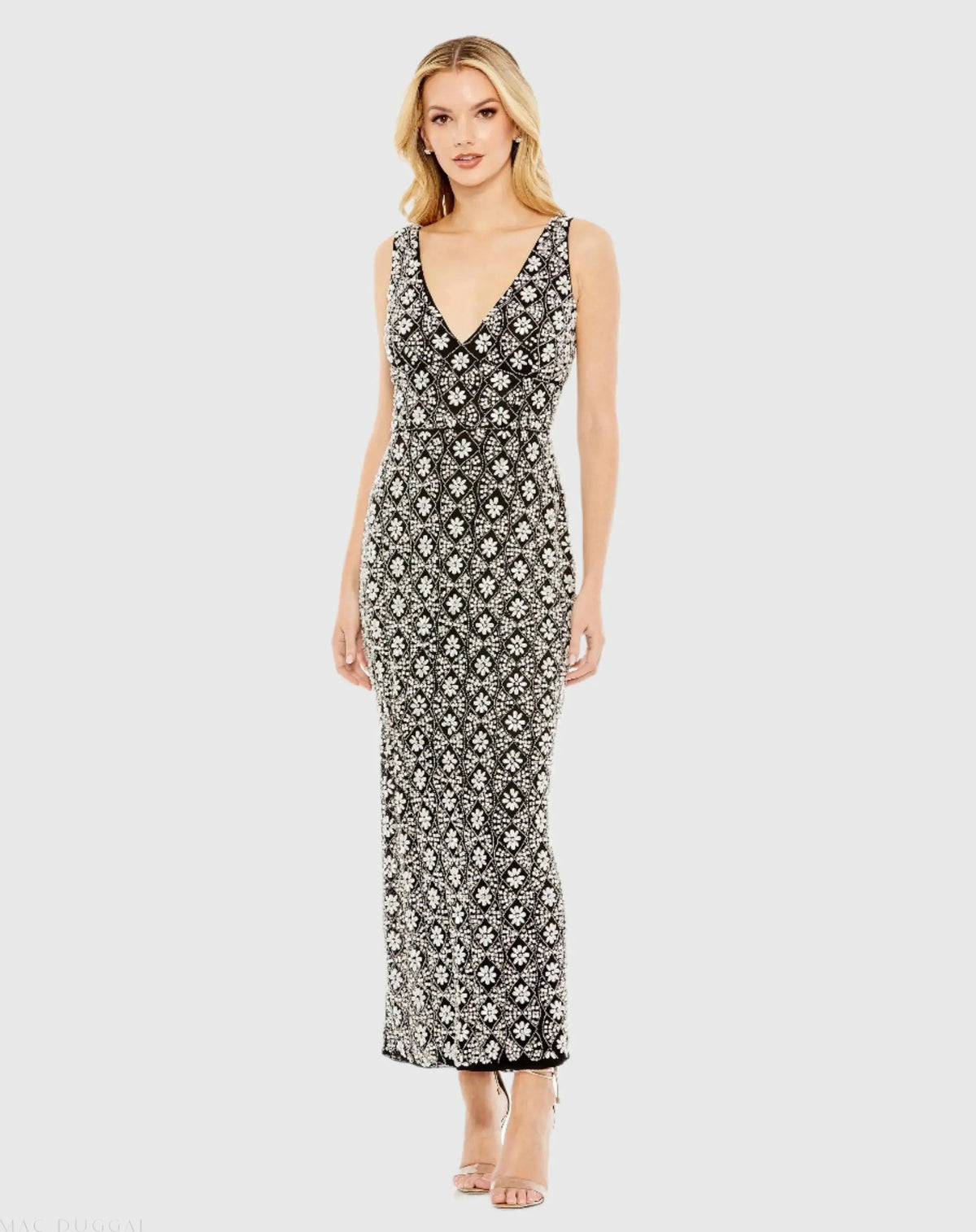 Women's Dress Sleeveless - Floral Mesh