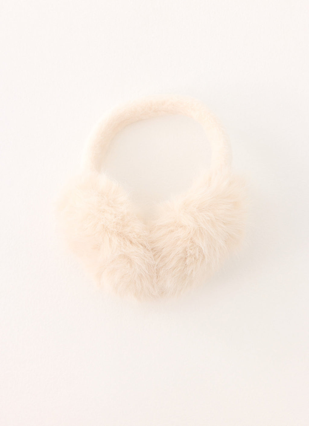 Collina Faux Fur Ear Muffs - Cream