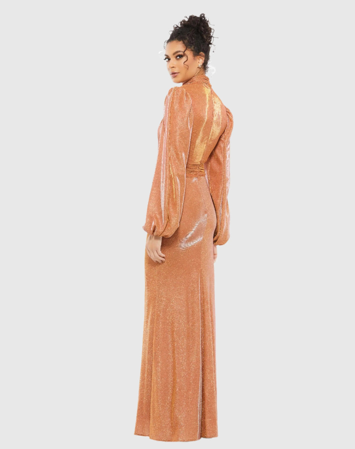 Women's Orange Dress - Orange Ruched