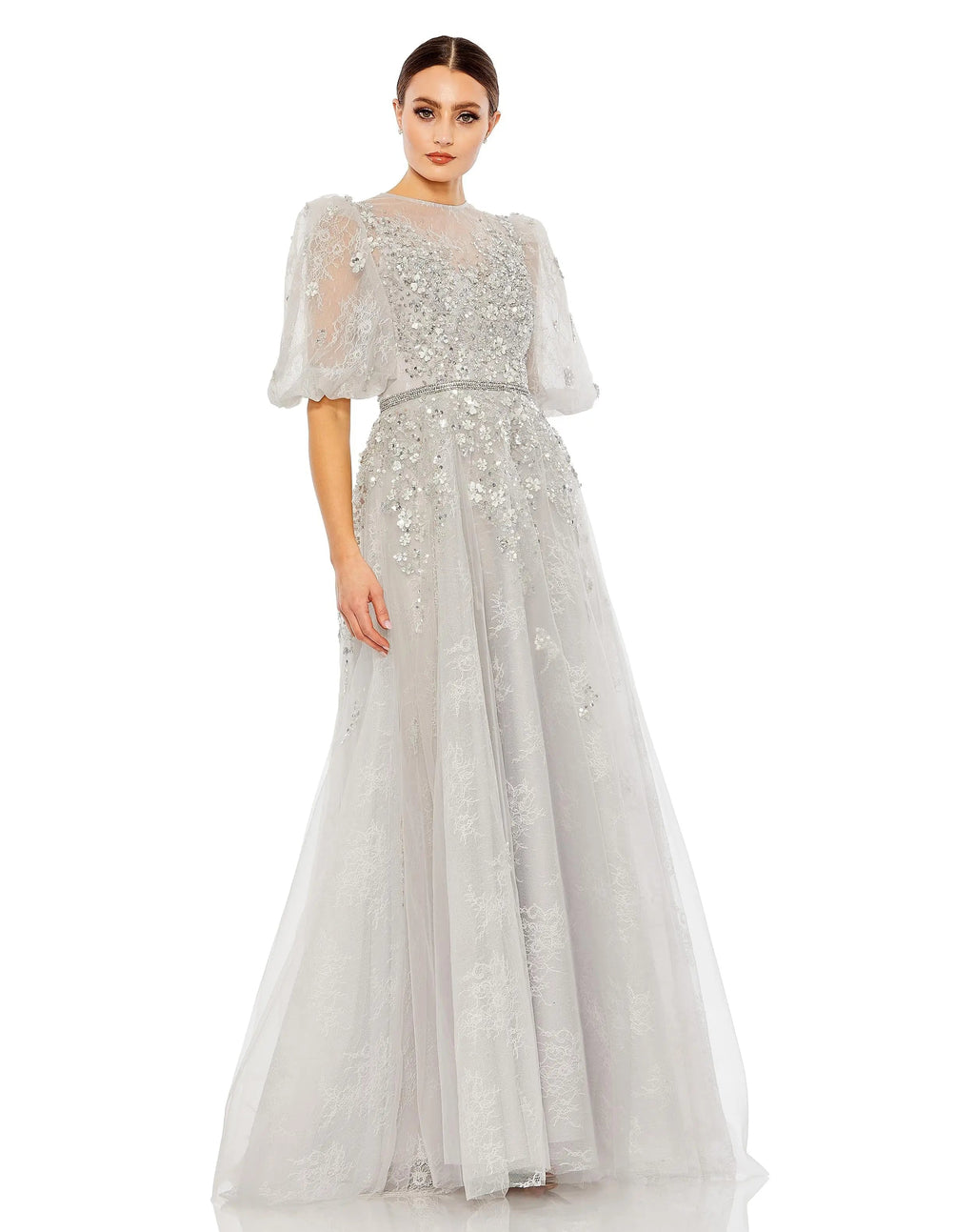 Women's Gray Dress - Gray Mesh