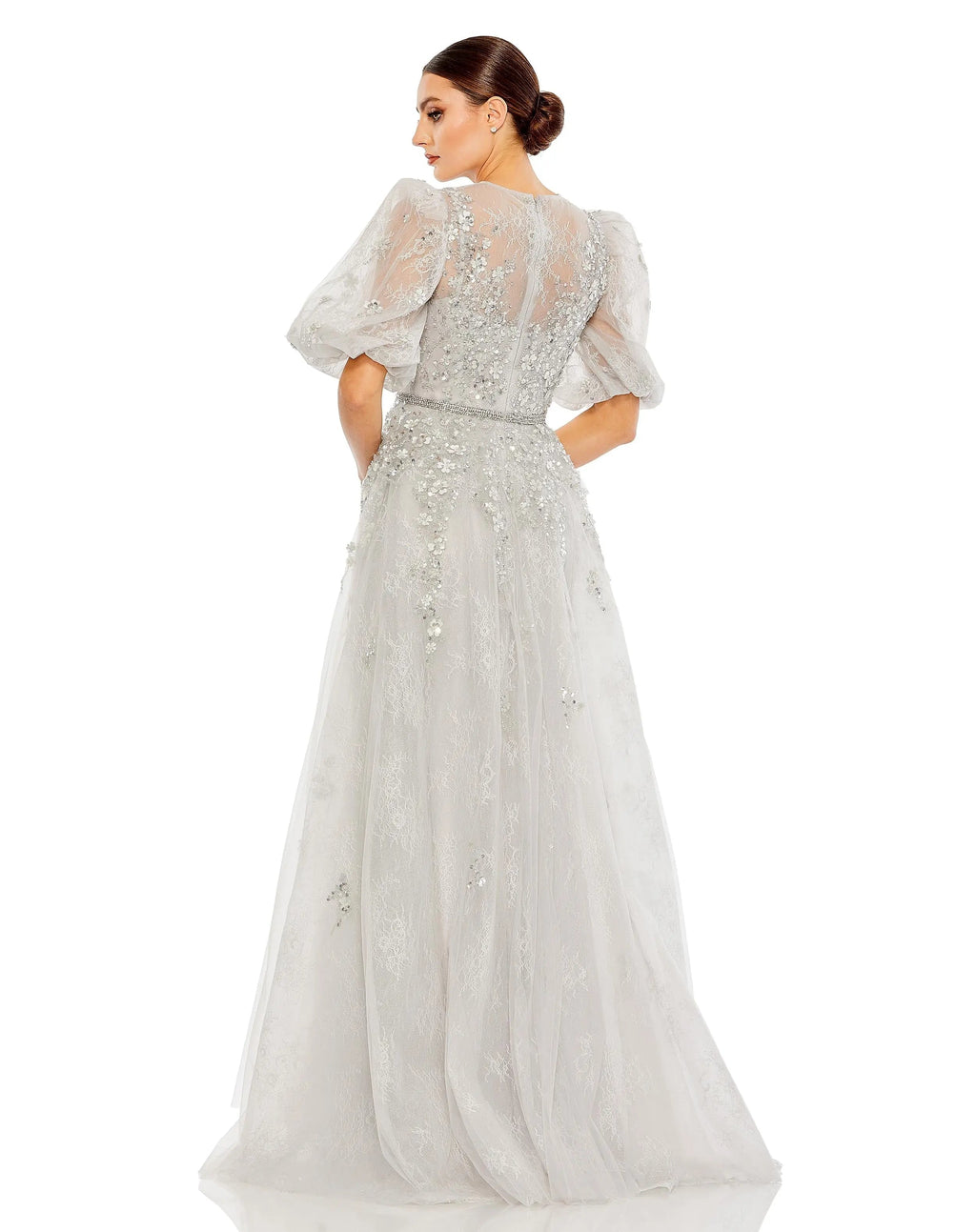 Women's Gray Dress - Gray Mesh