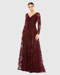 Women's Red Dress - Red Floral Mesh