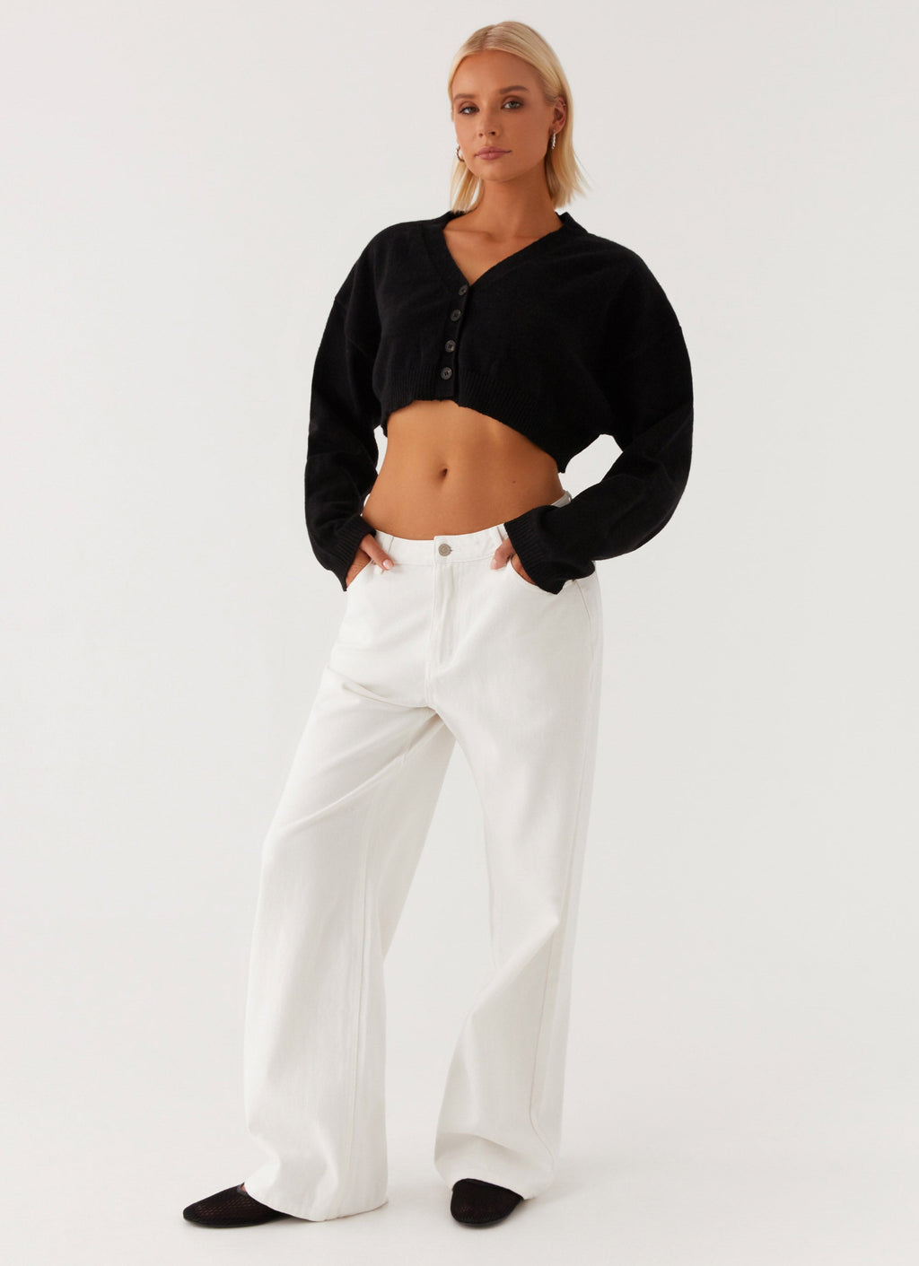 Endlessly Cropped Cardigan - Black