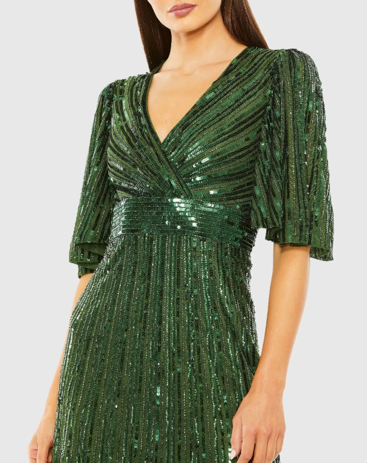 Women's Green Dress Sequin - Green Ruffle