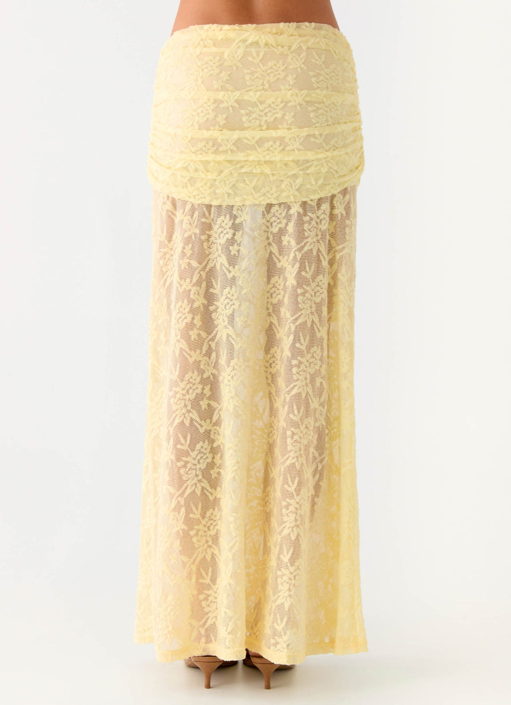 Farruko Jacquard Maxi Skirt - Butter