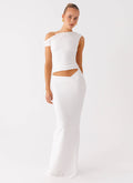 Galantis One Shoulder Maxi Dress - White