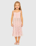 Women's Pink Mini Dress Floral - Pink Ruffle Mesh