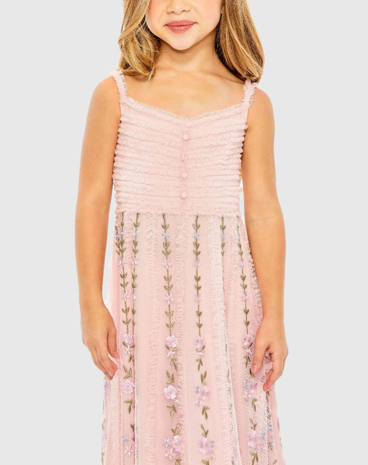 Women's Pink Mini Dress Floral - Pink Ruffle Mesh
