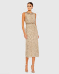 Women's Midi Dress Sleeveless - Sequin Mesh