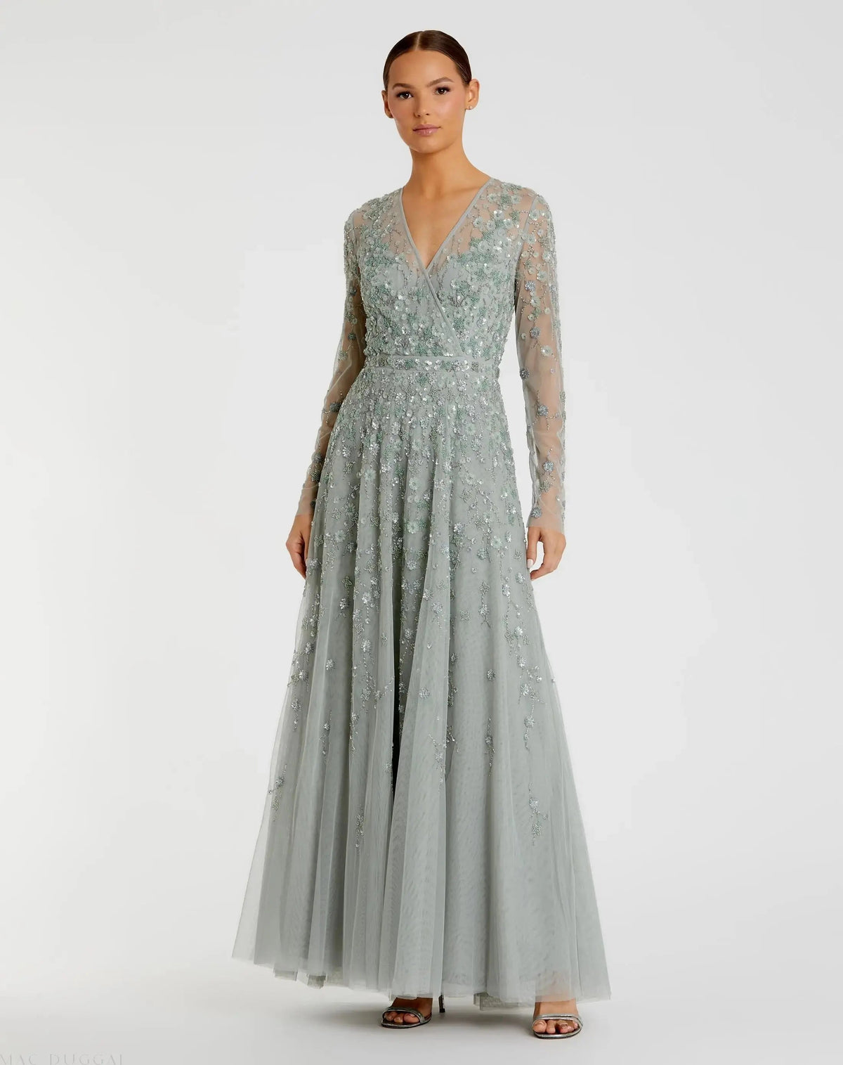 Women's Dress - Floral Mesh